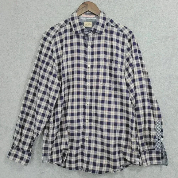 Tommy Bahama Mens Medium Plaid Button-Up Shirt 100% Cotton 23PT - Picture 1 of 8
